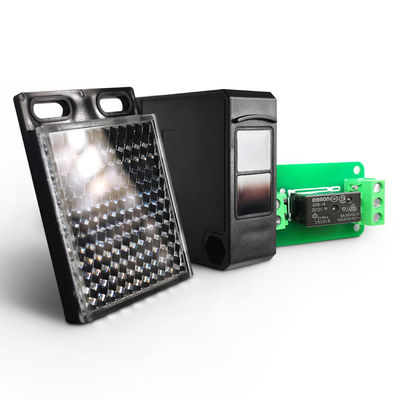 Sensor fotográfico refletor com saída de relé para segurança automática de portas, resposta rápida e impermeável IRR-7R